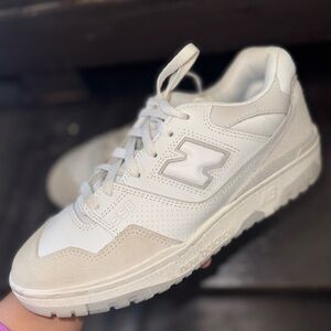 New Balance 550 Sneakers: White Reflection